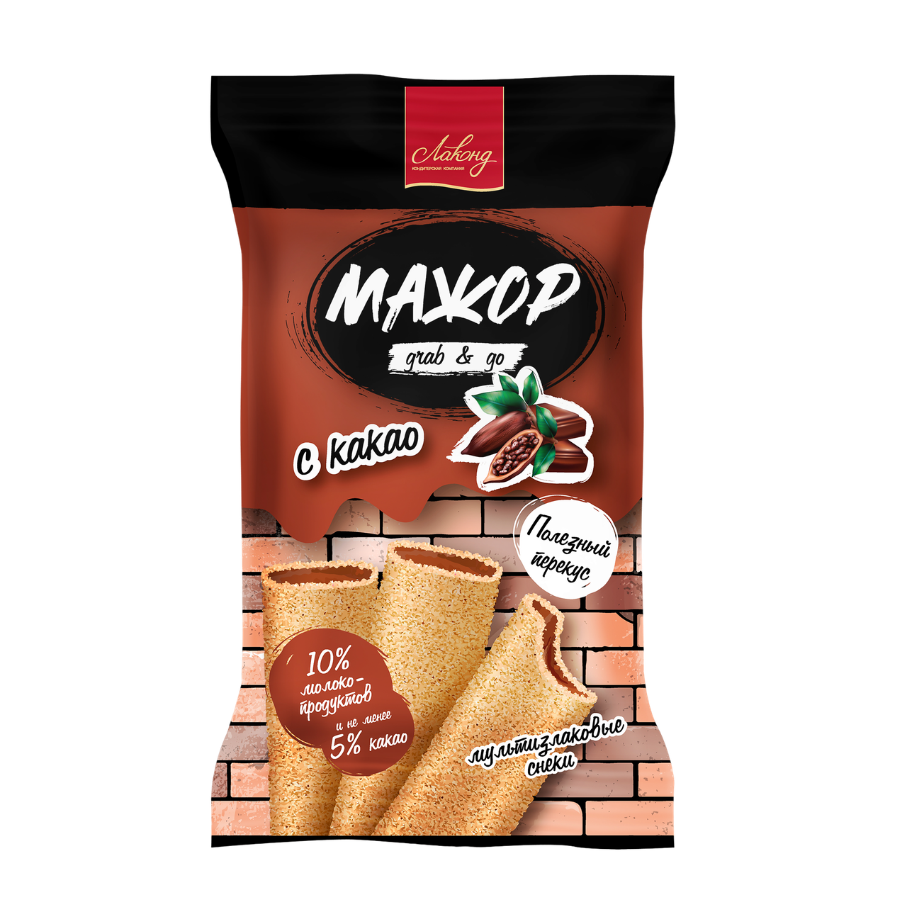 Аiry bars «Mazhor» with cocoa», 160g