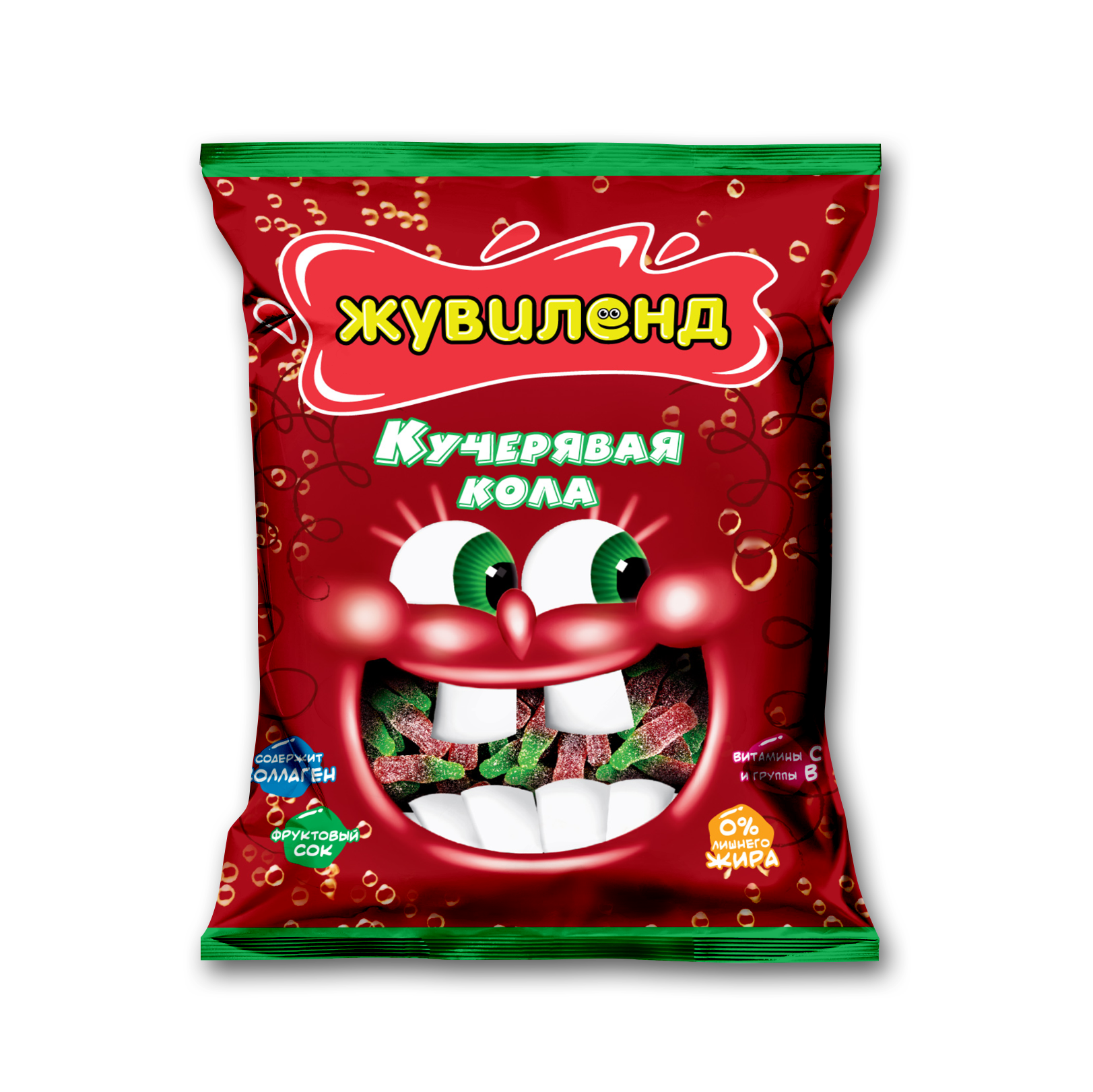 Жувиленд «Кучерявая Кола» в кислой обсыпке, 85г